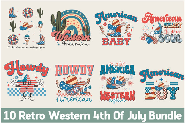 Western 4th of July Sublimation Bundle Sublimation Rupkotha 
