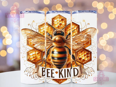 Western Bee Kind 20oz Tumbler Wrap Sublimation Design, Straight Tapered Tumbler Wrap, Honeycomb Tumbler Png, Instant Digital Download Sublimation SvggirlplusArt 