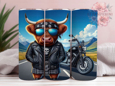 Western Biker Highland Cow Tumbler Wrap, 20oz Tumbler Sublimation, Western Biker Tumbler, Motorcycle Cow Tumbler, Digital Tumbler Wrap, Rustic Tumbler Design Sublimation Li Zamperini 
