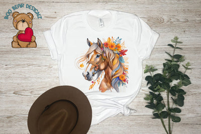 Western Boho Horse Clipart Sublimation Boo Bear Designz 