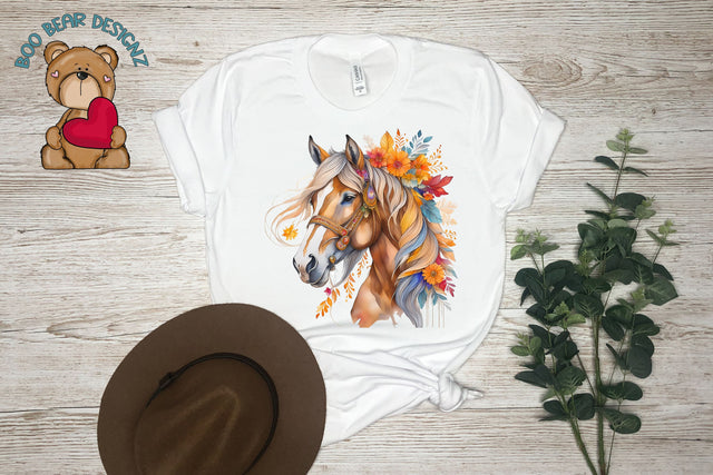 Western Boho Horse Clipart Sublimation Boo Bear Designz 