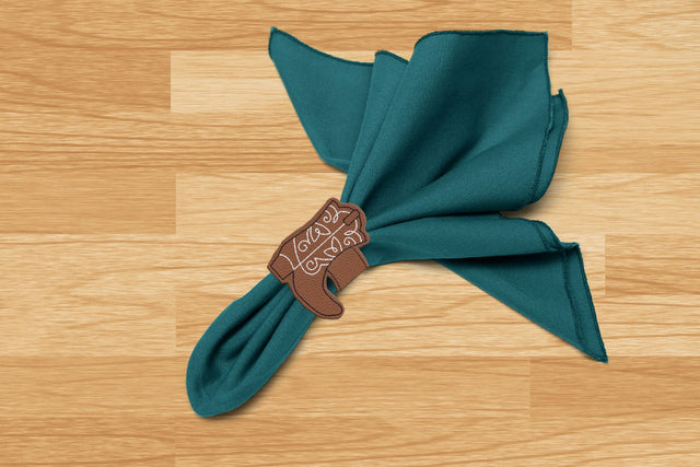 Western Boot Napkin Ring ITH Applique Embroidery Embroidery/Applique DESIGNS Designed by Geeks 