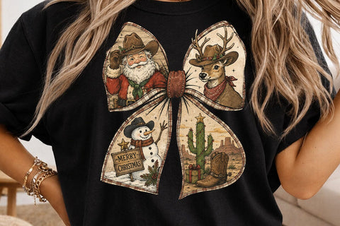 Western Christmas Coquette Bow PNG SVG DesignDestine 