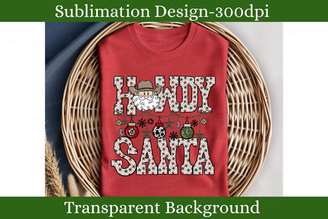 Western Christmas Cowboy Santa Sublimation Png Design, Country Cow Print Christmas Clipart Sublimation Keepsake Treasures Designs LLC. 
