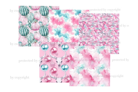 Western Christmas Papers | Cowboy Pattern Digital Pattern GlamArtZhanna 