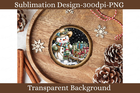 Western Christmas Snowman Coasters, Cowboy Holiday Clipart, Rustic Winter Sublimation Designs Sublimation Keepsake Treasures Designs LLC. 