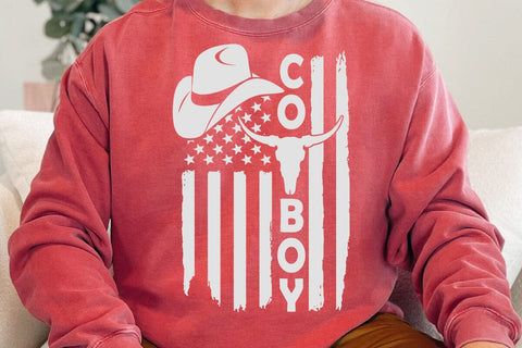 Western Country Men Teen Boy Kid Rodeo Southern Retro Cowboy T-Shirt SVG DesignDestine 