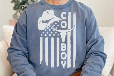 Western Country Men Teen Boy Kid Rodeo Southern Retro Cowboy T-Shirt SVG DesignDestine 