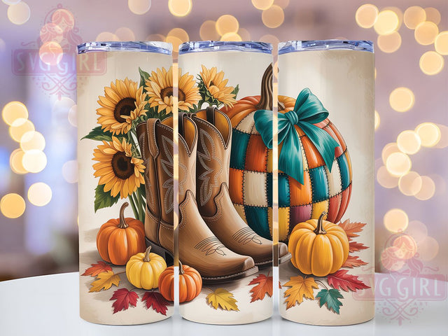 Western Cowboy Rustic Fall Tumbler, Cowboy Tumbler, Rustic Autumn, 20Oz Tumbler Wrap, Sublimation Drinkware, Country Style, Rodeo Vibes Sublimation SvggirlplusArt 