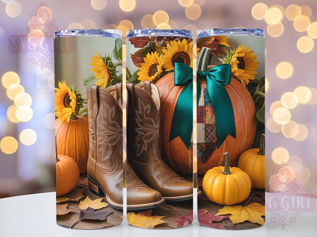 Western Cowboy Rustic Fall Tumbler, Cowboy Tumbler, Rustic Autumn, 20Oz Tumbler Wrap, Sublimation Drinkware, Country Style, Rodeo Vibes Sublimation SvggirlplusArt 