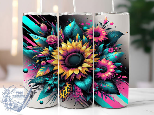 Western Cowboy Sunflower 20oz Tumbler, Cowboy Sunflower Tumbler Wrap, 20oz Sublimation Tumbler, Rustic Floral Tumbler, Boho Western Tumbler, Country Sunflower Design, Cowgirl Tumbler Sublimation ToriDesigns 