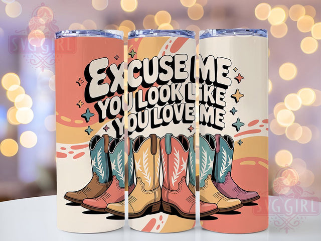 Western Cowgirl Boots Tumbler, Western Tumbler, Rustic 20oz Wrap, Sublimation Design, Stylish Gift Idea, Country Boots Wrap, Southwestern Cowgirl Tumbler Sublimation SvggirlplusArt 
