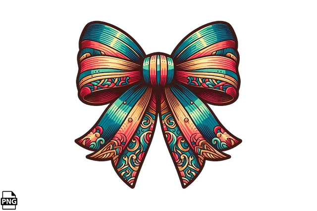 Western Cowgirl Bow Coquette PNG Printable File Sublimation Creativedesigntee 