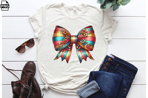 Western Cowgirl Bow Coquette PNG Printable File Sublimation Creativedesigntee 