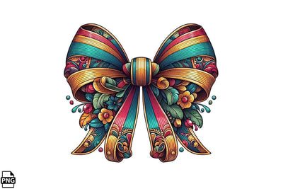 Western Cowgirl Bow Coquette PNG Printable File Sublimation Creativedesigntee 