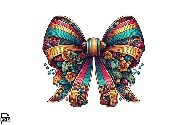 Western Cowgirl Bow Coquette PNG Printable File Sublimation Creativedesigntee 