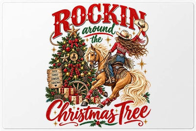 Western Cowgirl Christmas Tree Holiday Design SVG BillahCrafts 