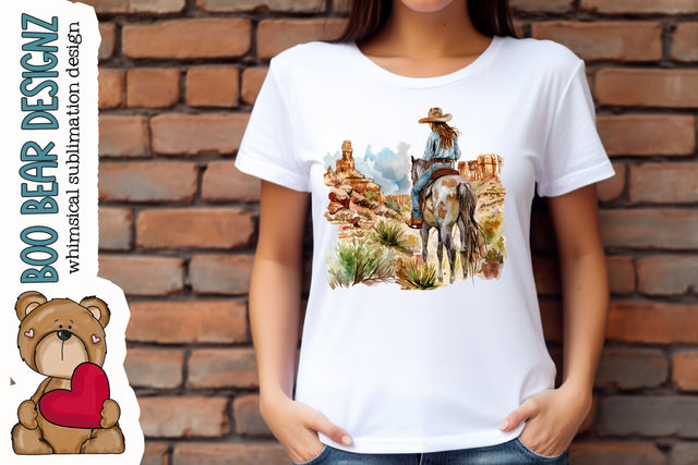 Western Cowgirl Clipart SVG Boo Bear Designz 