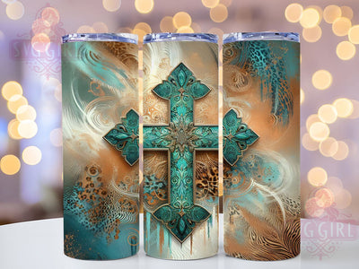 Western Cowgirl Cross Tumbler, Western Faith Tumbler, Rustic 20oz Wrap, Sublimation Design, Country Girl Gift, Stylish Cross Wrap, Western Cowgirl Tumbler Sublimation SvggirlplusArt 