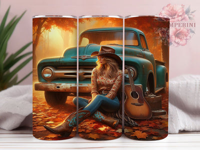 Western Cowgirl Fall Tumbler Wrap, Western Fall Tumbler Png, 20oz Skinny Tumbler, Country Music Tumbler, Fall Guitar Tumbler, Southern Tumbler Png, Sublimation Design Download Sublimation Li Zamperini 