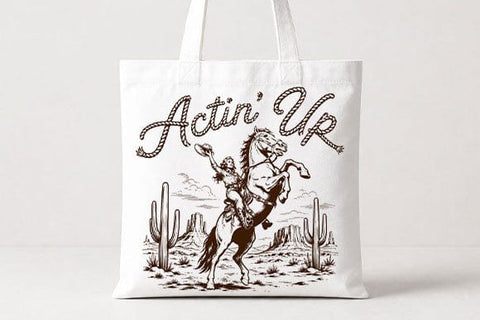 Western Cowgirl Horse PNG Actin Up Rodeo Sublimation PNG SVG BillahCrafts 