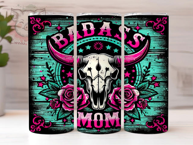 Western Cowgirl Mom Life Tumbler, Badass Mom Cup, Cowgirl Mama Gift, Country Mom Drinkware, Rustic Western Mug, Mom Life Rodeo Tumbler, Southern Mama Cup Sublimation Lara' s Designs 