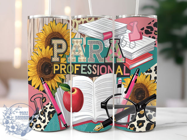Western Cowgirl Paraprofessional Tumbler Wrap, Cowgirl Tumbler Wrap, Paraprofessional Sublimation, 20oz Western PNG, Teacher Support Staff Wrap, Rustic School Tumbler, Boho Western Tumbler Sublimation ToriDesigns 
