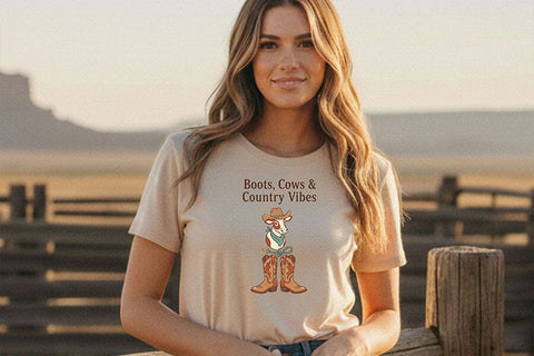 Western Cowgirl Png Bundle, Boots Cows Country Vibes, Cowgirl Era Farm Girl Energy, Raised on Sweet Tea and Cattle, Western Babe Shirt SVG TiffsCraftyCreations 