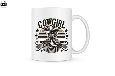 Western Cowgirl PNG Printable File Sublimation Creativedesigntee 