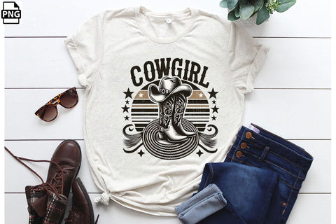 Western Cowgirl PNG Printable File Sublimation Creativedesigntee 