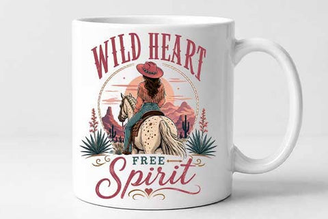 Western Cowgirl PNG | Wild Heart Free Spirit Digital Download SVG BillahCrafts 