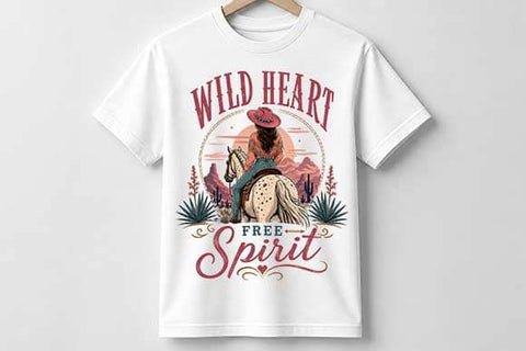 Western Cowgirl PNG | Wild Heart Free Spirit Digital Download SVG BillahCrafts 
