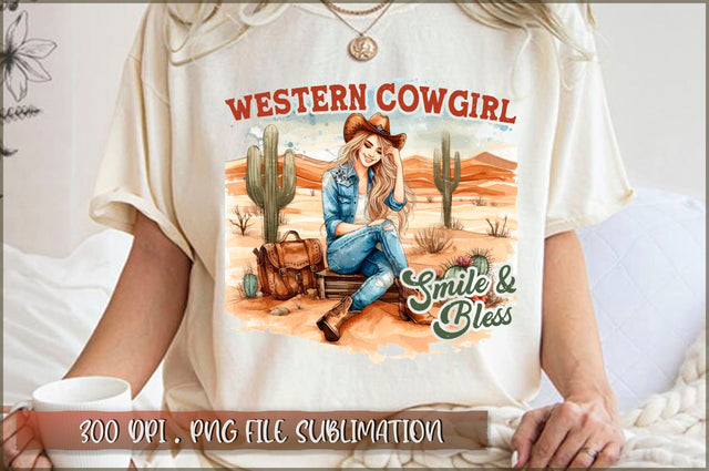 Western cowgirl smile and bless Sublimation Sublimation Shetara Begum 