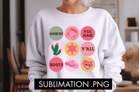 Western Cowgirl Valentine PNG Sublimation Sublimation Freeling Design House 