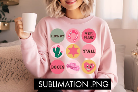 Western Cowgirl Valentine PNG Sublimation Sublimation Freeling Design House 
