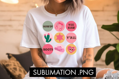 Western Cowgirl Valentine PNG Sublimation Sublimation Freeling Design House 