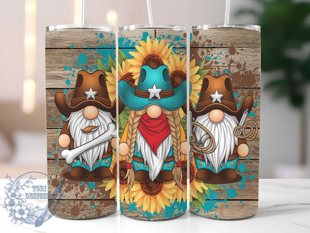 Western Cowhide Gnome 20oz Tumbler, Cowhide Print Tumbler, 20oz Sublimation Tumbler, Rustic Cowboy Tumbler, Country Gnome Tumbler, Farmhouse Tumbler Wrap, Boho Western Tumbler Sublimation ToriDesigns 