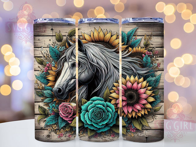 Western Floral Horse Cowgirl Tumbler, Floral Horse Tumbler Wrap, Country Cowgirl Tumbler, 20oz Tumbler Sublimation, Rustic Equestrian Tumbler, Digital Tumbler Wrap, Boho Horse Tumbler Sublimation SvggirlplusArt 