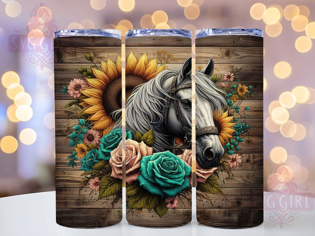 Western Floral Horse Cowgirl Tumbler, Floral Horse Tumbler Wrap, Country Cowgirl Tumbler, 20oz Tumbler Sublimation, Rustic Equestrian Tumbler, Digital Tumbler Wrap, Boho Horse Tumbler Sublimation SvggirlplusArt 