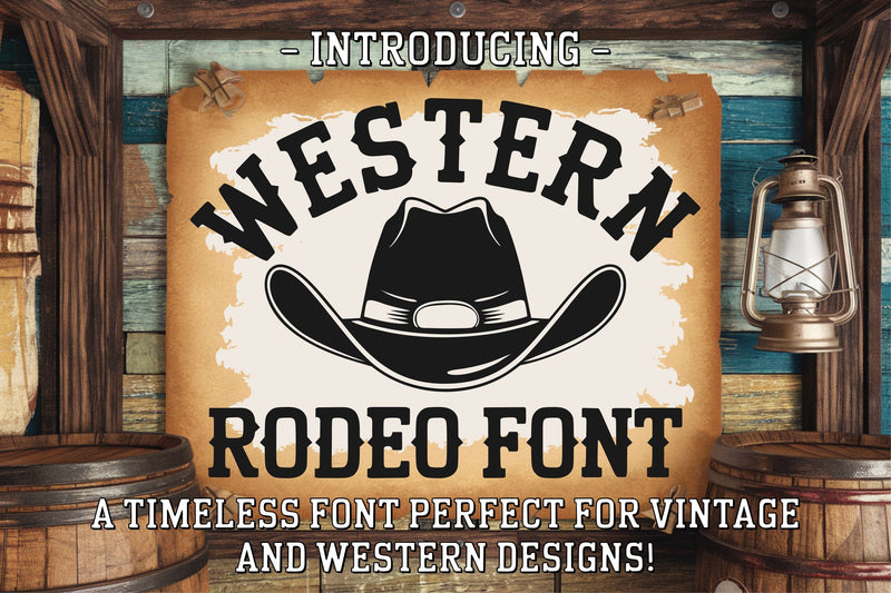Western Font Bundle - 4 Styles | Rodeo, Trail, Shadow, Sketch | Bold ...