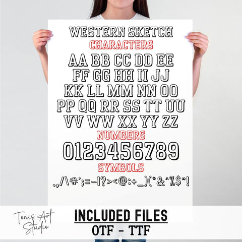 Western Font Bundle - 4 Styles | Rodeo, Trail, Shadow, Sketch | Bold & Regular | Rustic Cowboy Font for Cricut, Silhouette & Design SVG TonisArtStudio 