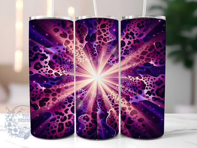 Western Glitter Colorful Leopard 20oz Skinny Tumbler, Glitter Leopard Tumbler Png, Straight & Tapered Tumbler Wrap, Instant Digital Download Sublimation ToriDesigns 