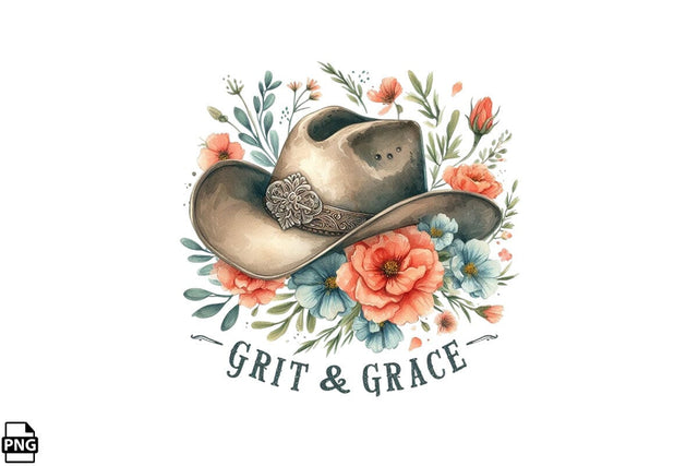 Western Grit And Grace PNG Printable File Sublimation Creativedesigntee 