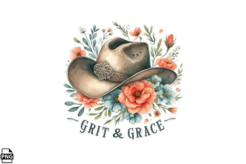 Western Grit And Grace PNG Printable File Sublimation Creativedesigntee 