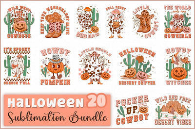 Western Halloween PNG Sublimation Bundle Sublimation Shetara Begum 