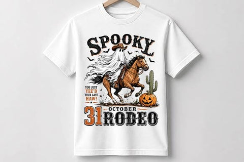 Western Halloween Rodeo PNG, Cowboy Ghost Sublimation SVG BillahCrafts 
