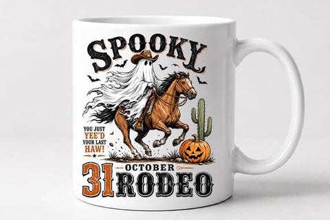 Western Halloween Rodeo PNG, Cowboy Ghost Sublimation SVG BillahCrafts 