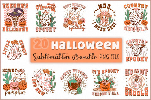 Western Halloween Sublimation Bundle Sublimation Shetara Begum 