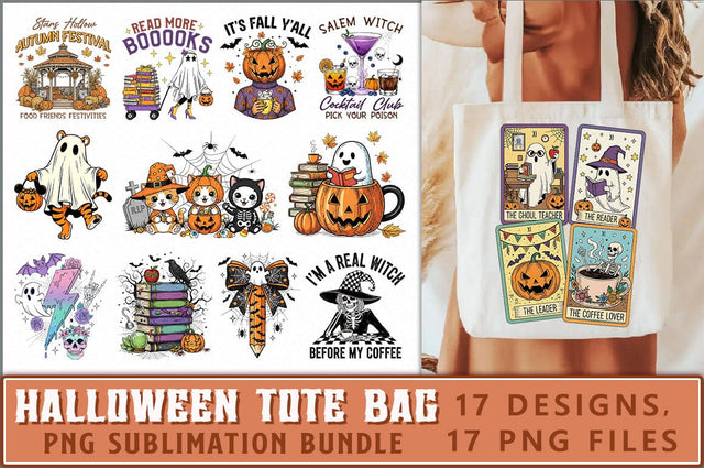 Western Halloween Tote Bag PNG Bundle Sublimation Shetara Begum 