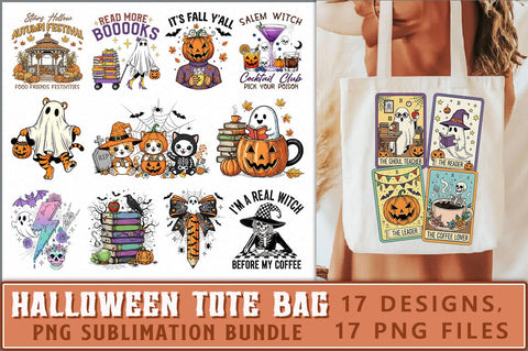 Western Halloween Tote Bag PNG Bundle Sublimation Shetara Begum 